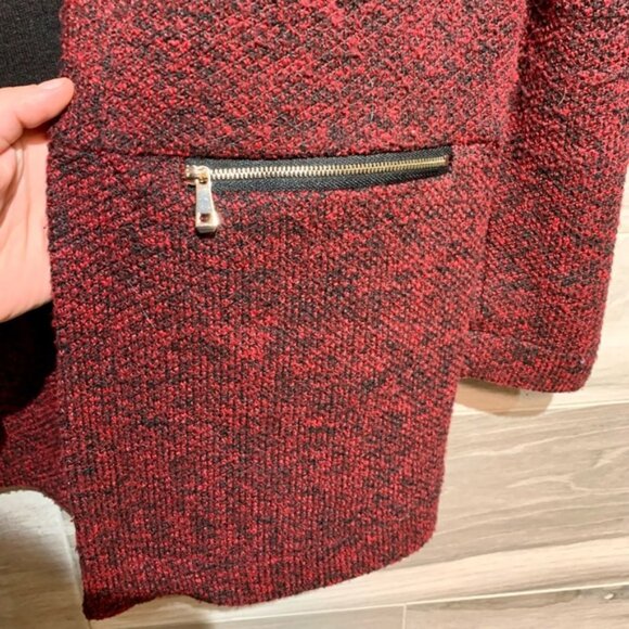 Point Zero Red and black open front jacket size Large - Picture 2 of 5